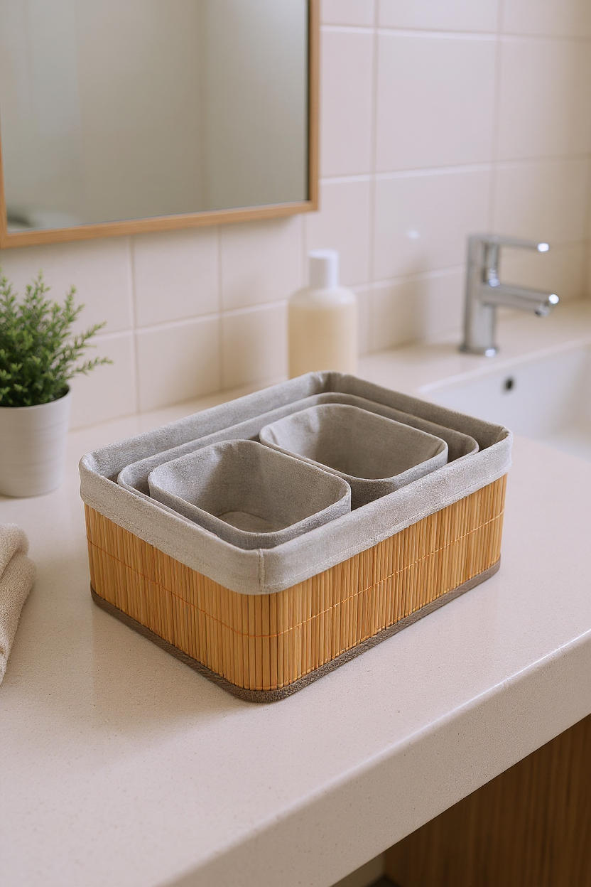 Linen - Basket Set of 4 Rectangle