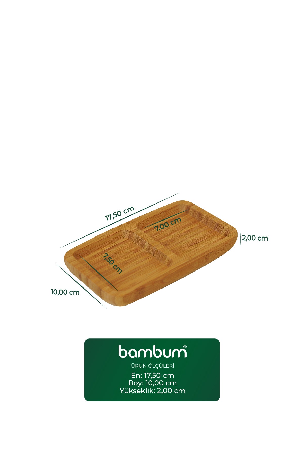 Ganberi - 2 Sections Sauce Plate 17.50*10 cm.