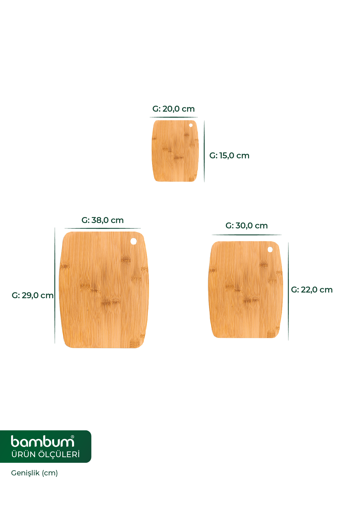 Teddy - 3pc Cutting Board 29-22-15 cm