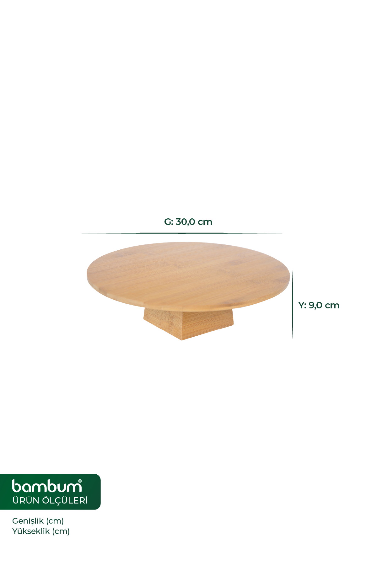 Rafael - Footed Serving Board Round 30*9 cm