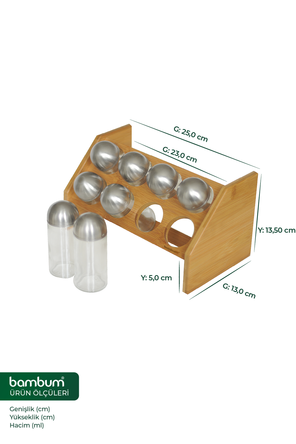 Diana - Spice Rack with 8 Bottles - A La Turca