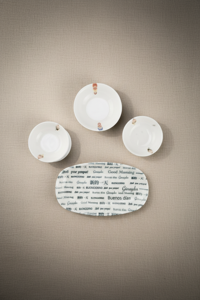 We are The World - 14 Piece Breakfast Set Morning