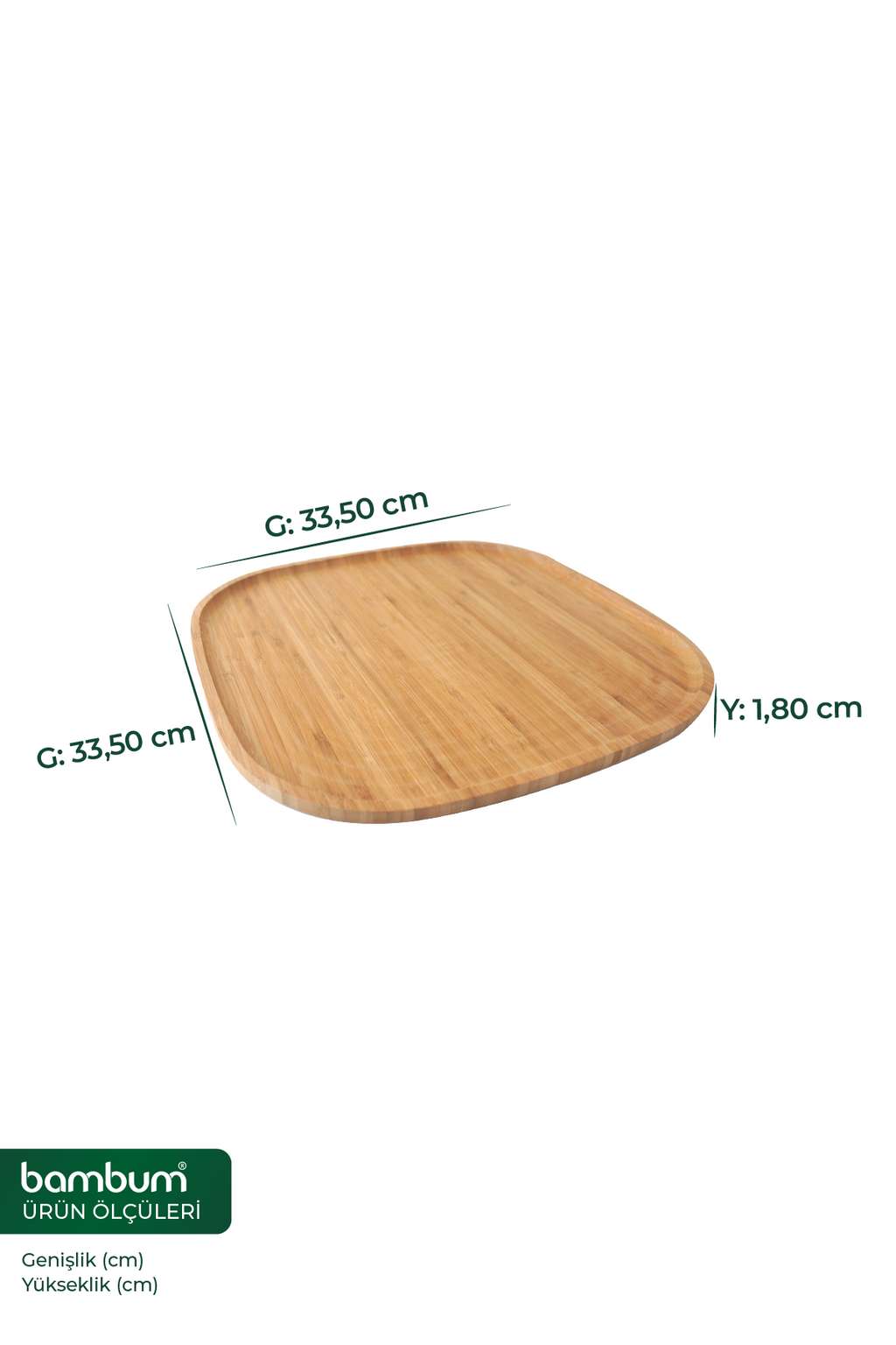 Mocha - Square Tray  33.50 cm