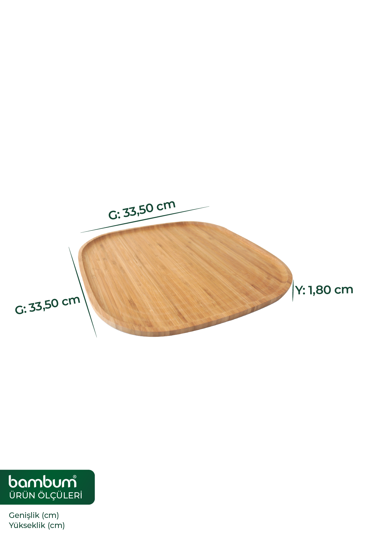 Mocha - Square Tray  33.50 cm