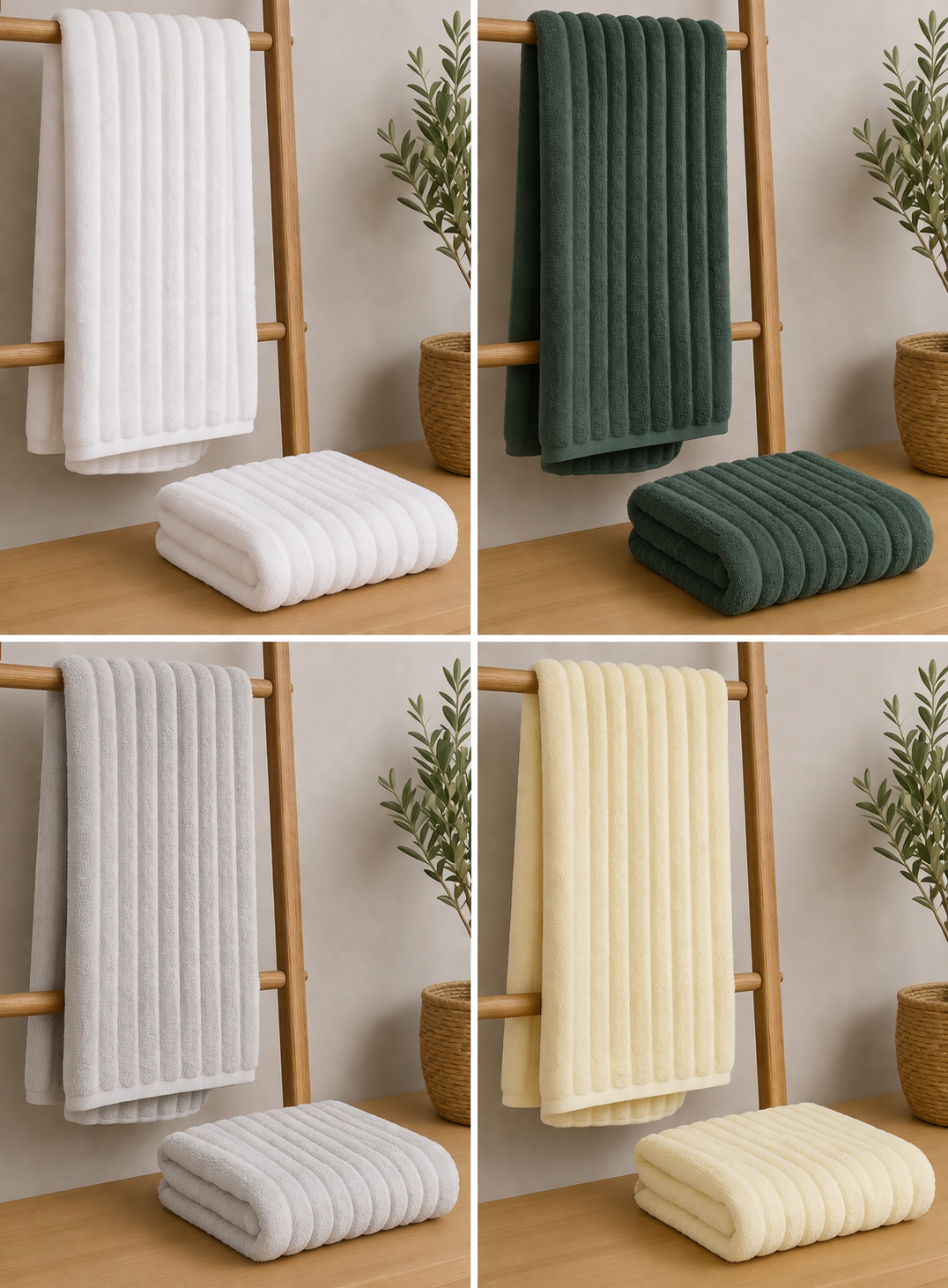 Turco Olive Grove Bath Towel 75x150 cm – 550 GSM 100% Cotton