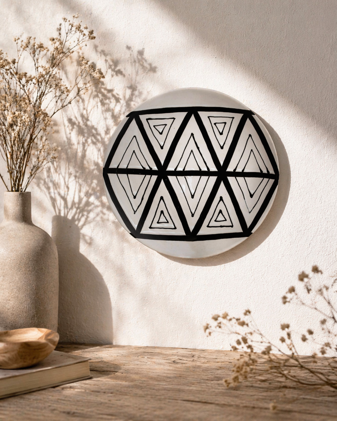Istanbul Geo Noir Decorative Plate – 31 cm