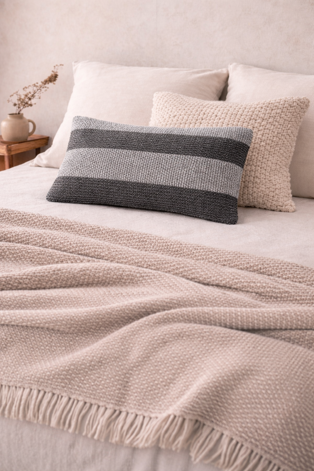 Istanbul Grey Black Rectangular Cushion Cover | 30x50 cm