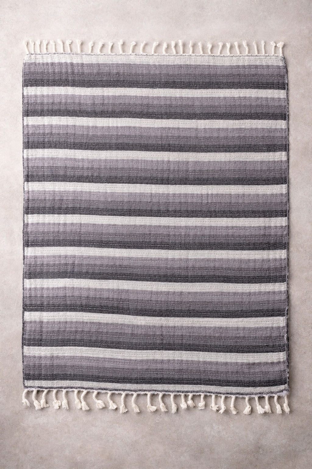 Istanbul Grey Stripe Throw Blanket | 130x170 cm