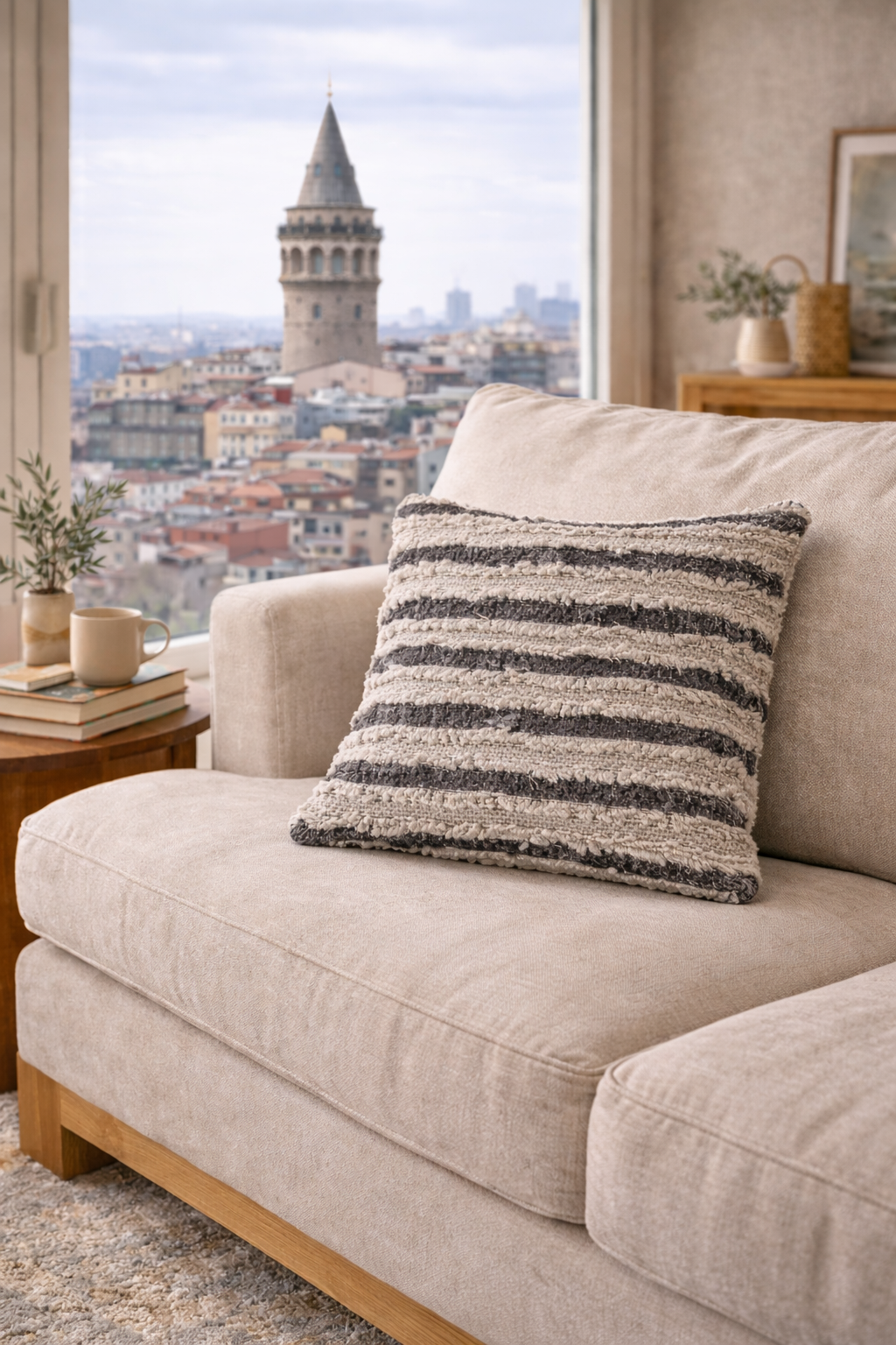 Istanbul Noir Cushion Cover – Black | 45x45 cm