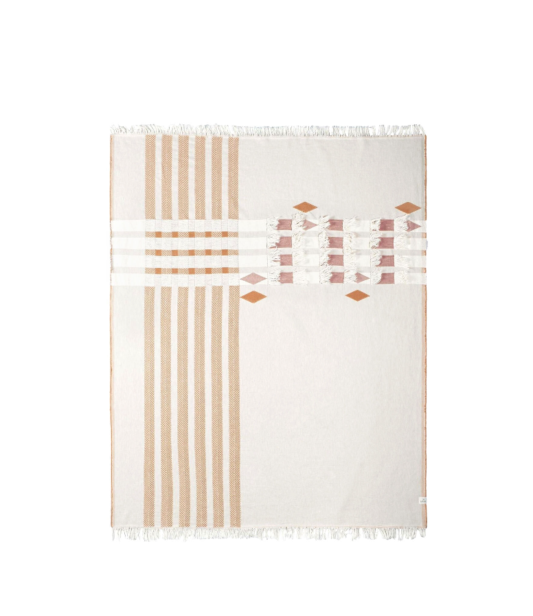 La Bohème Throw Blanket – Cappadocia Collection (Camel) | 140x170 cm