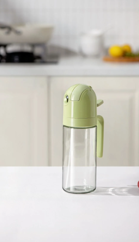 Pinmoo Space 2-in-1 Oil Dispenser – Spray & Pour (No-Drip, Green)