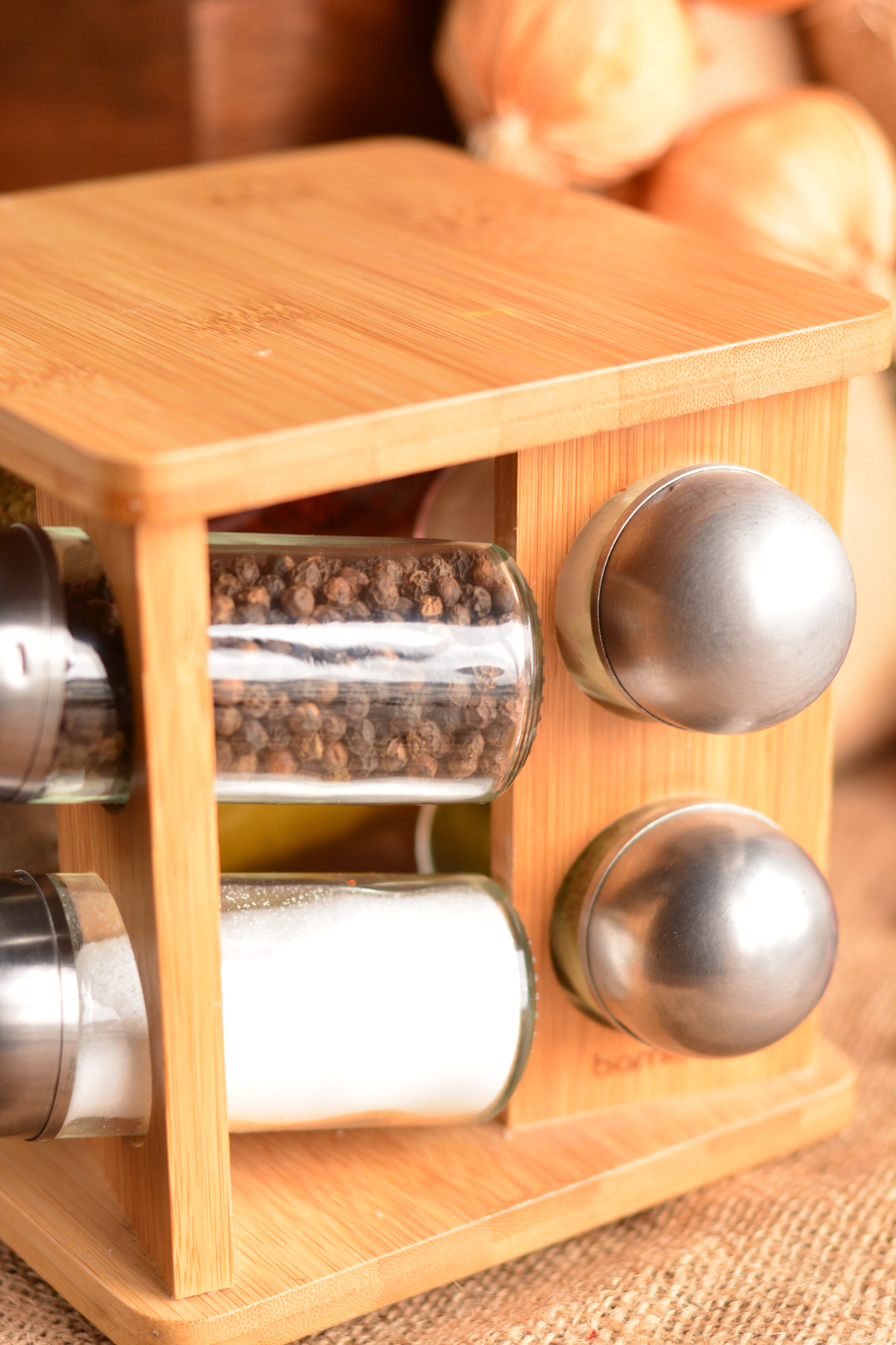 Fonti - Rotating Spice Rack with 8 Bottles