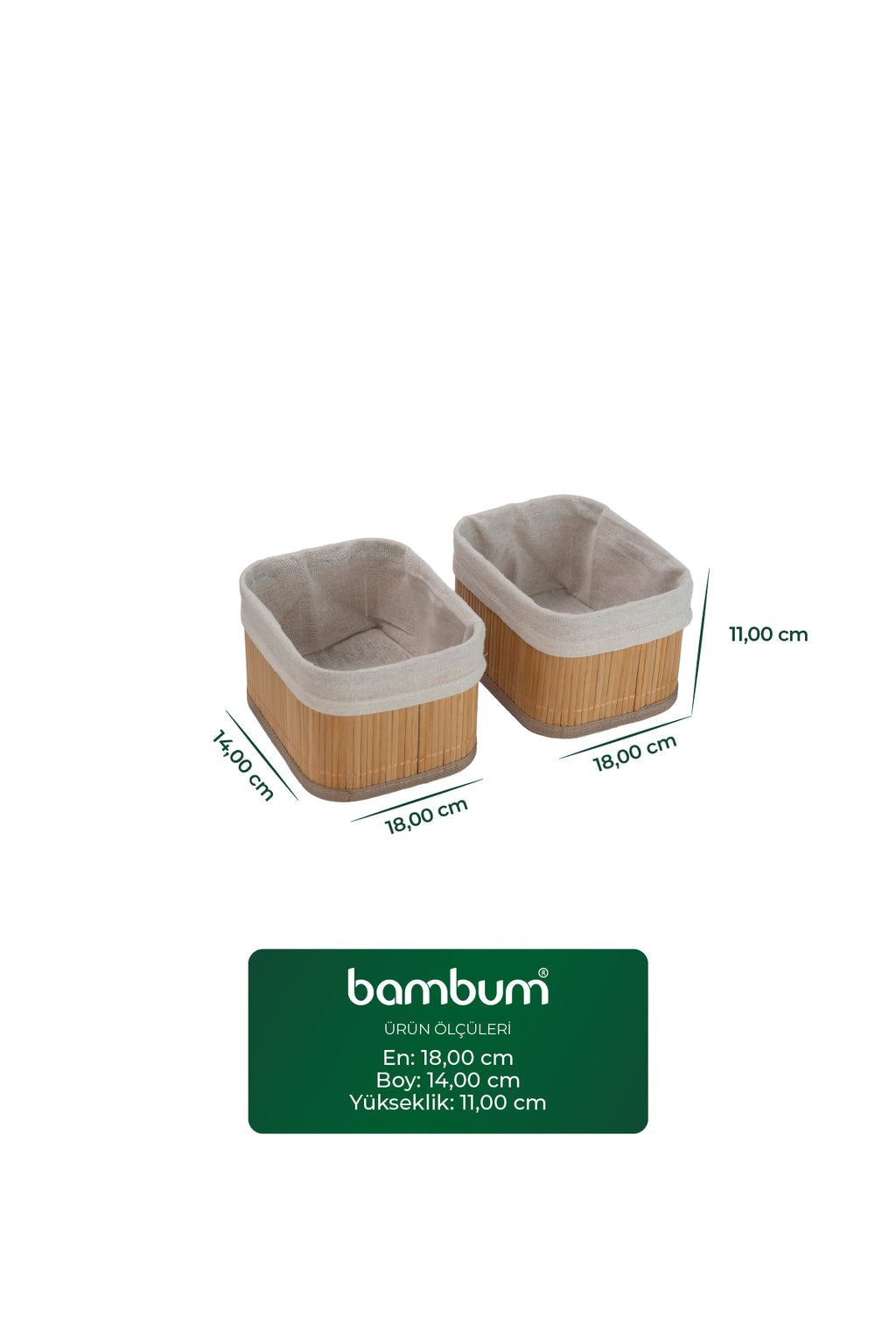 Linen - Basket Set of 4 Rectangle