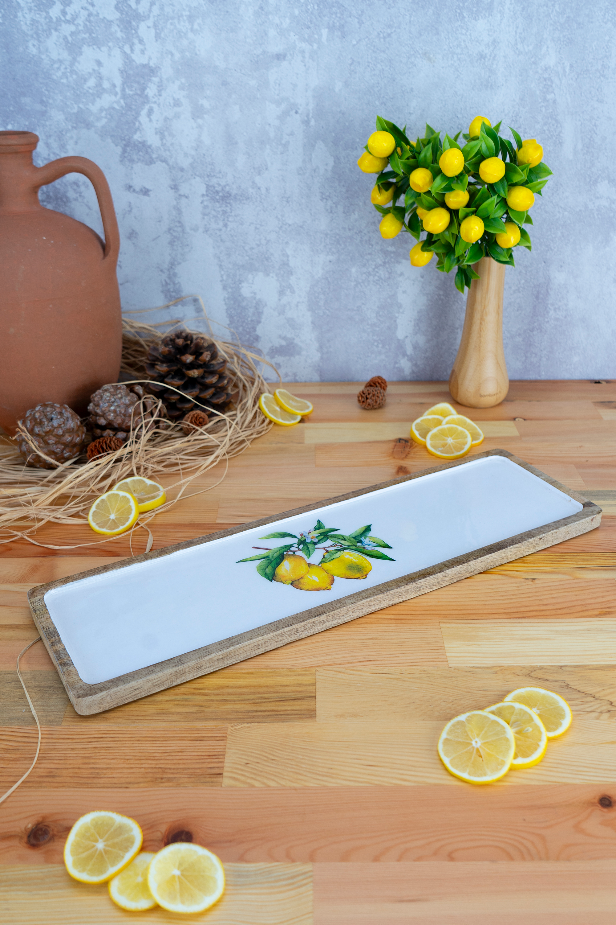 Imroz Lemon  Rectangular Large 15*50 cm