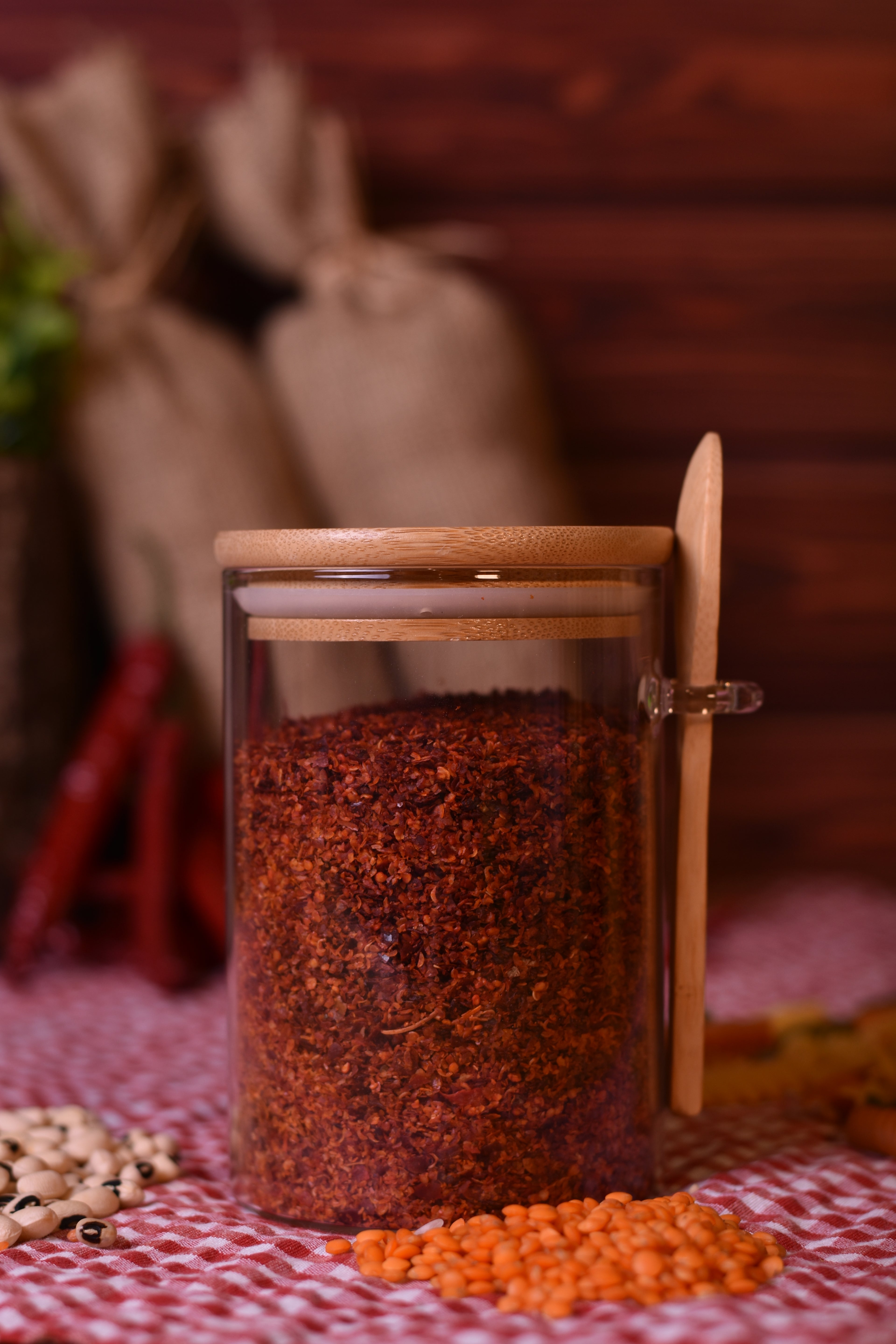 Lolla - Glass Jar with Spoon 12 cm