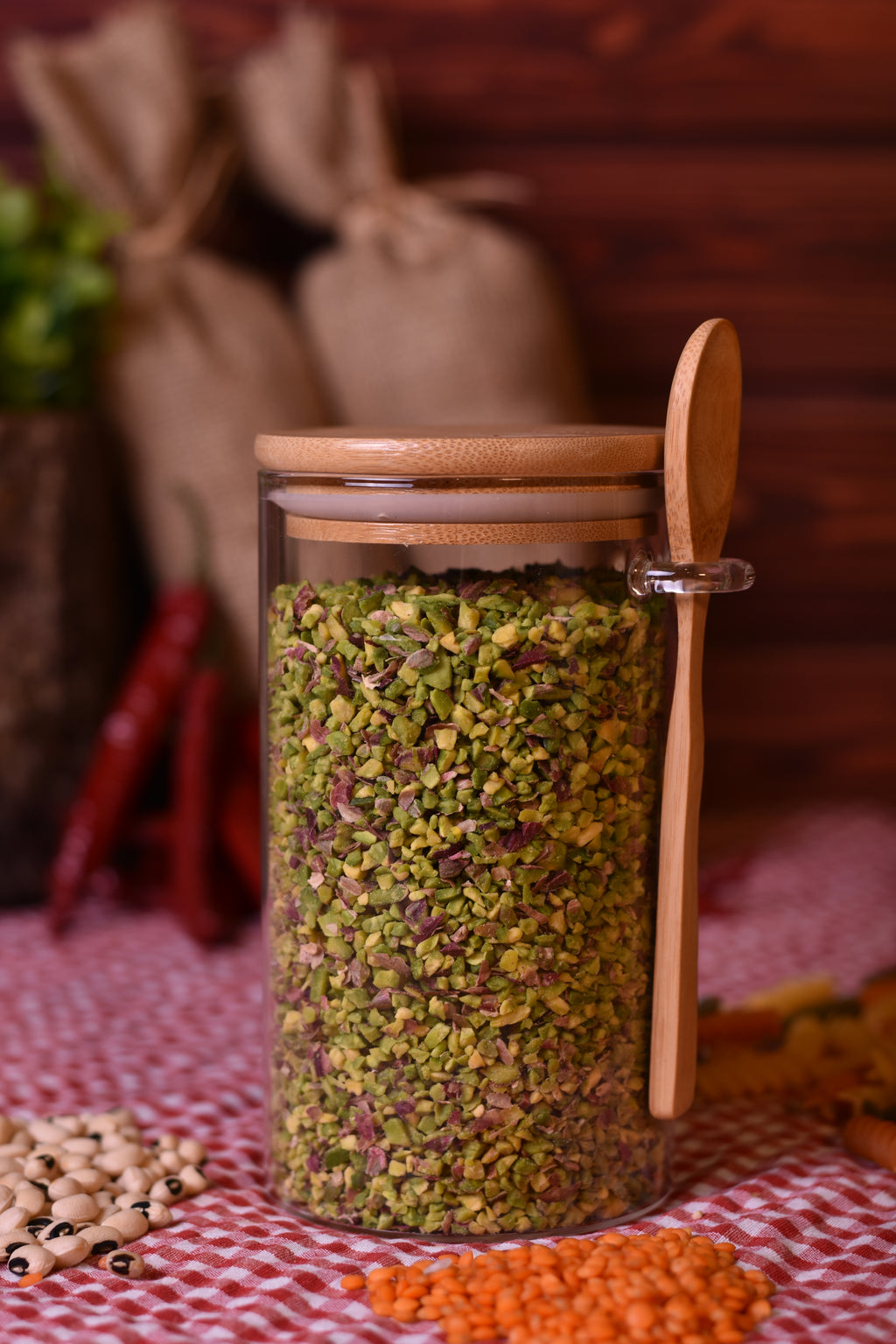 Lolla - Glass Jar with Spoon 15 cm