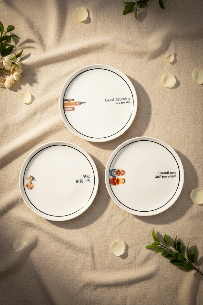 We are The World - 14 Piece Breakfast Set Morning
