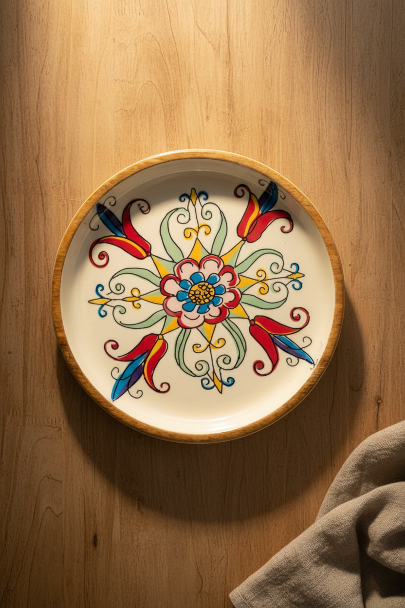 Porto Collection – Acacia Shallow Bowl 28 cm
