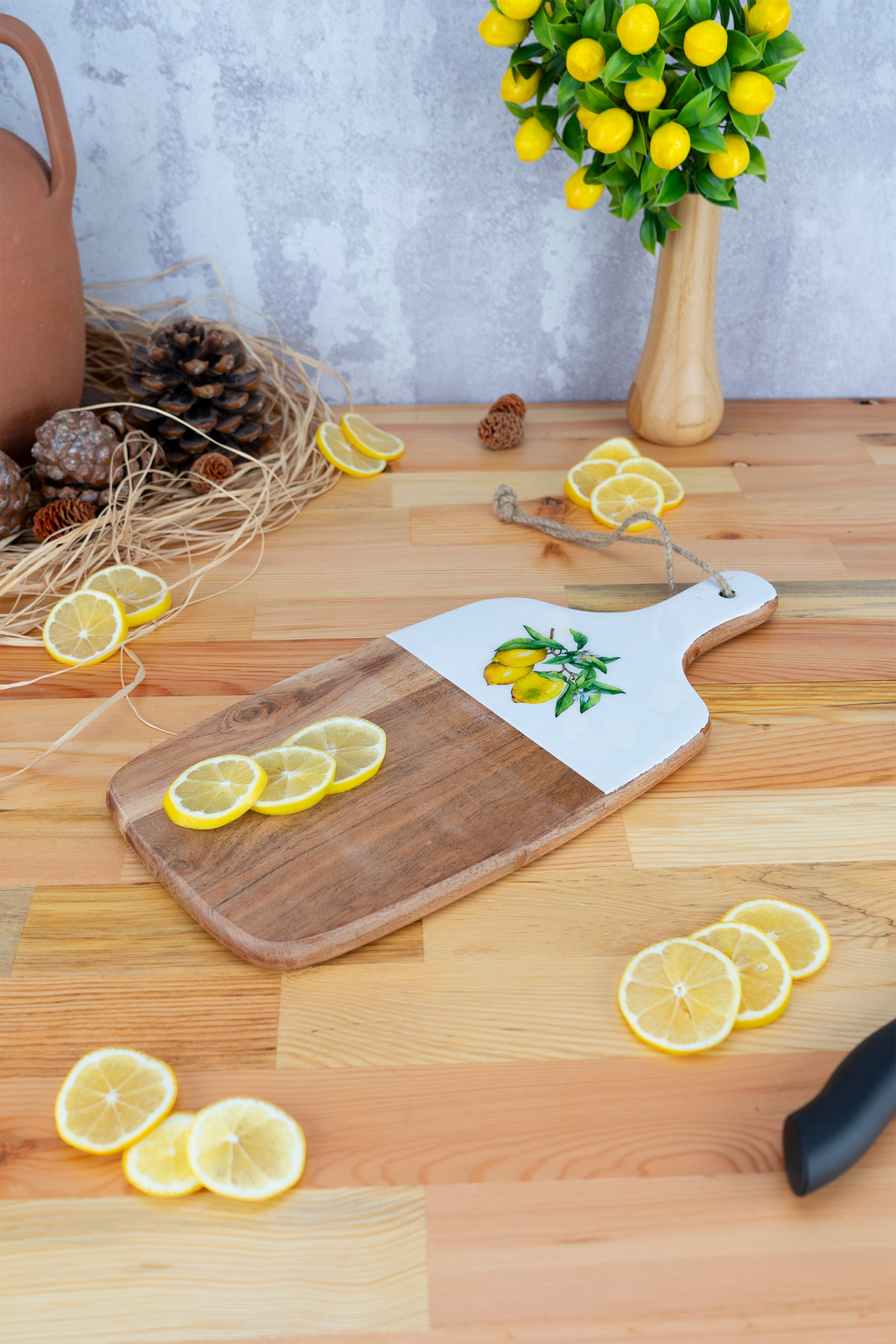 Imroz Lemon Rectangular Cutting Board 30*18 cm.