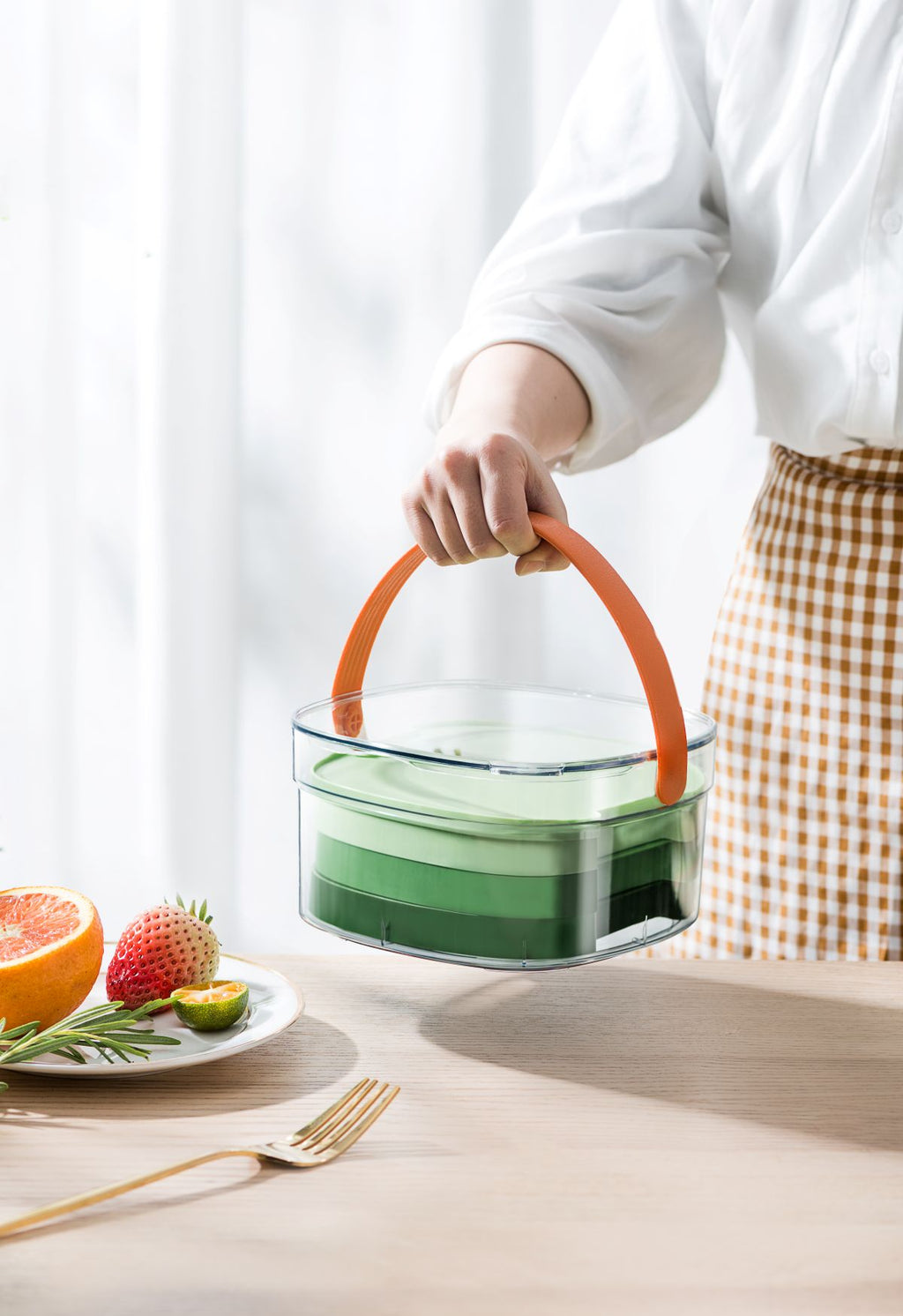 Pinmoo All-in-3 Ice Cube Tray & Storage Bucket Set
