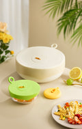Pinmoo Keep&Safe Silicone Lid Set with Timer – 6 Pieces (3 Sizes)