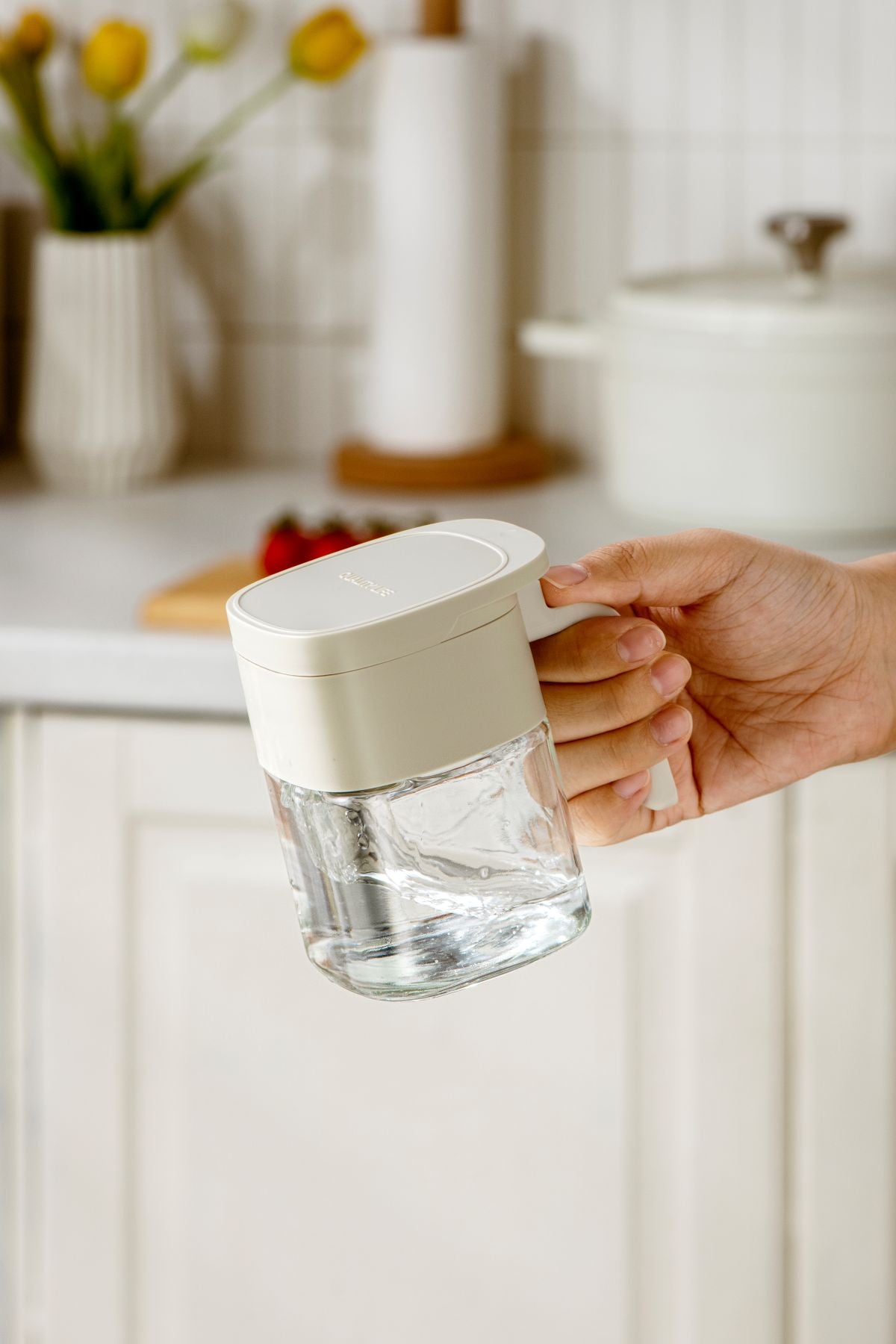Pinmoo Basic Glass Spice Jar with Handle & Spoon – Single