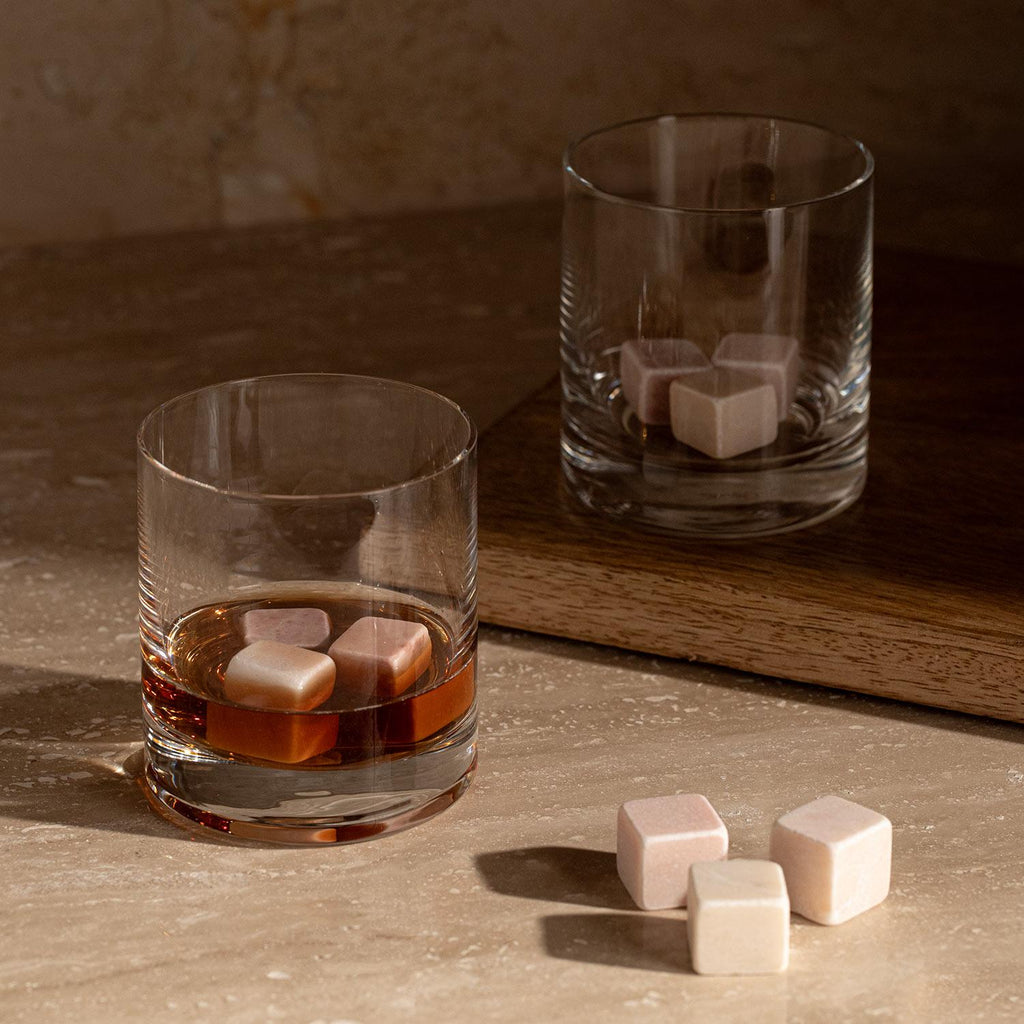 Marble Whiskey Stones Set – 9 Pieces Pink