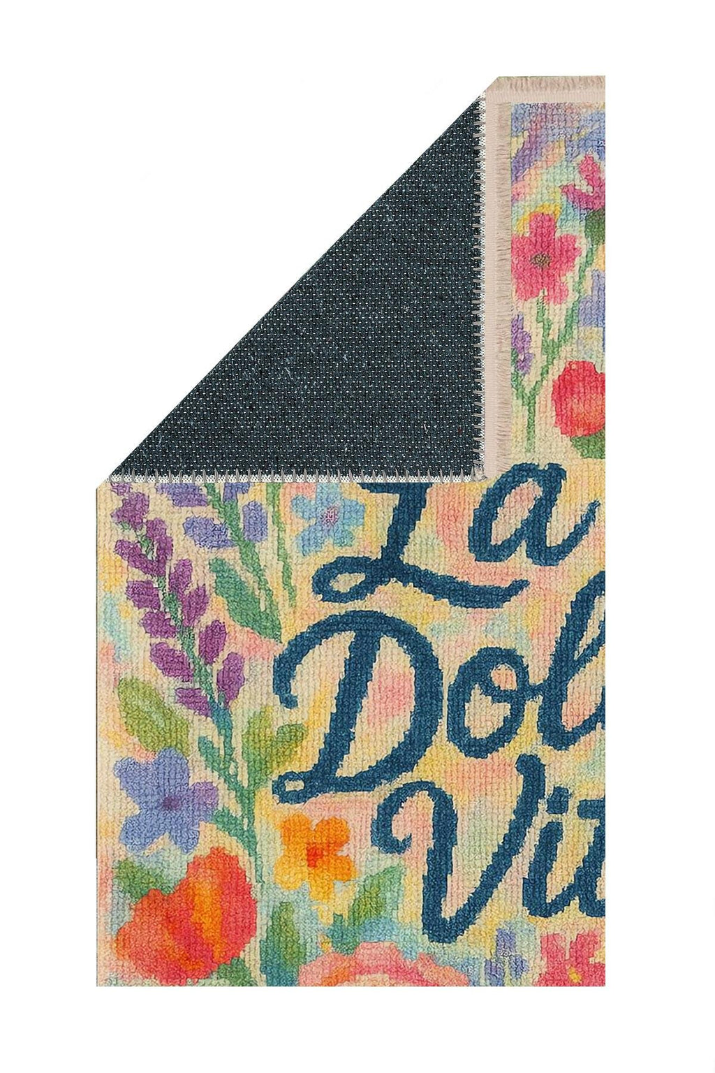 La Dolce Vita Print Woven Base Rug  80*150 cm.- Positano Collection