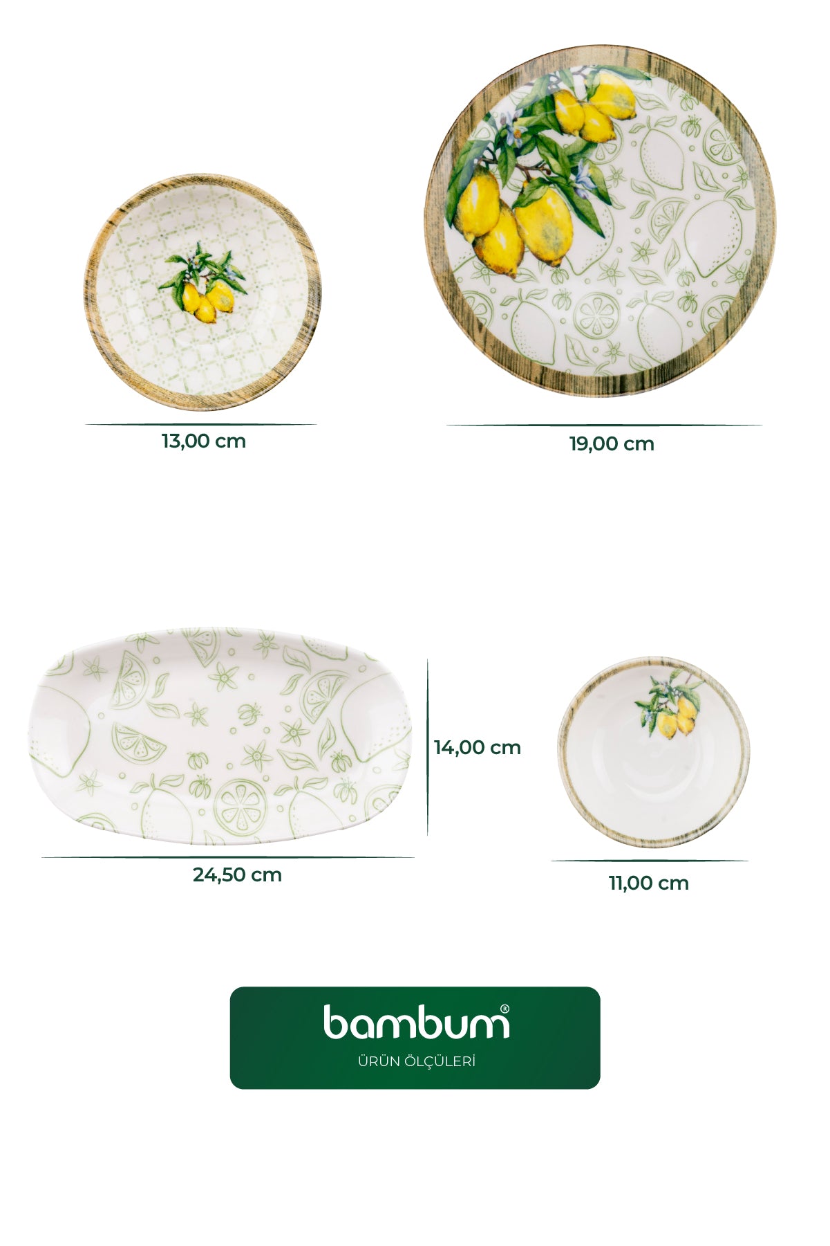 Imroz Lemon Collection – Porcelain Breakfast Set 14 piece
