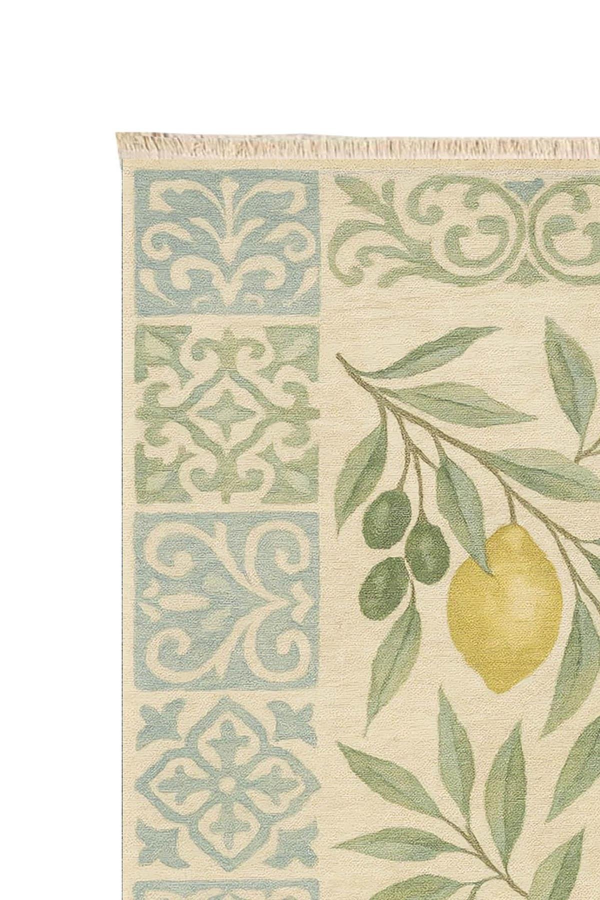 Imroz Lemon Print Woven Base Rug 120*180 cm.