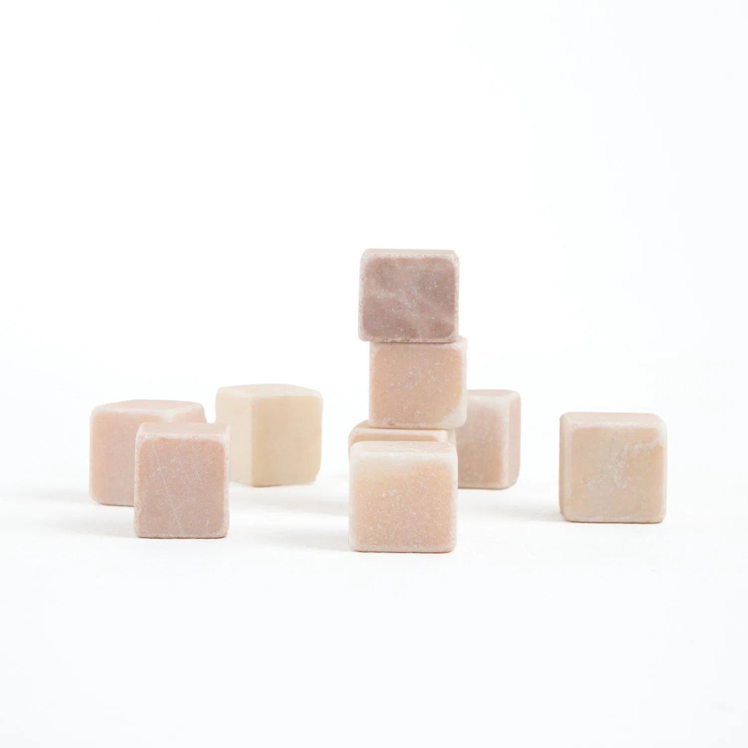 Marble Whiskey Stones Set – 9 Pieces Pink