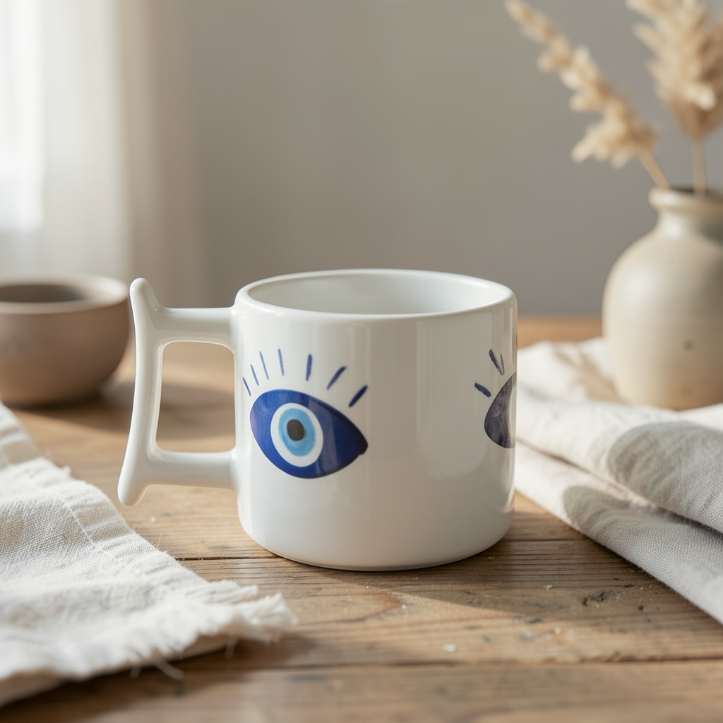 Handmade Evil Eye Mug – Anatolian Collection 350 Ml