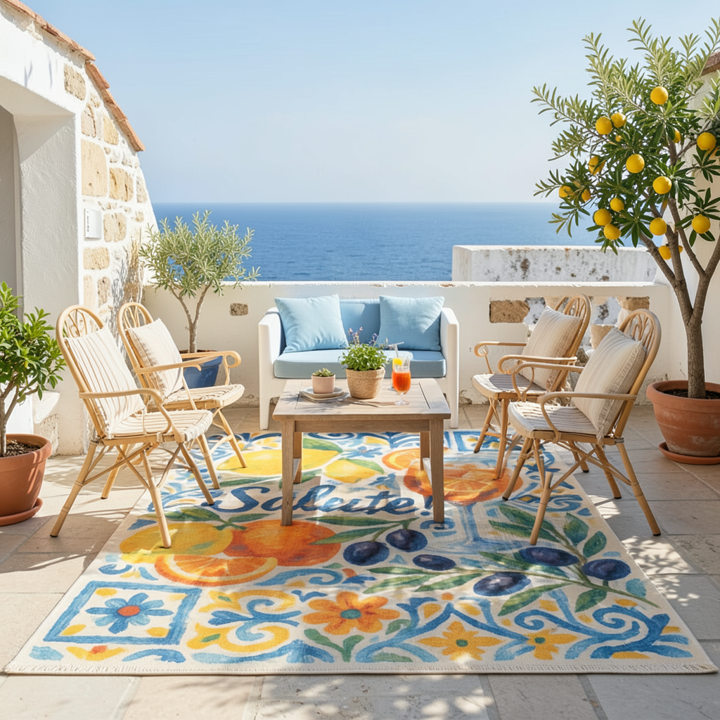Salute! Print Woven Base Rug  120*180 cm.