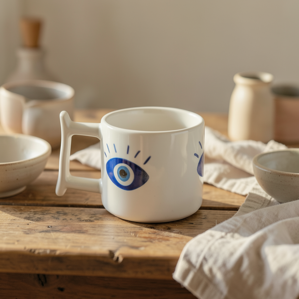 Handmade Evil Eye Mug – Anatolian Collection 350 Ml