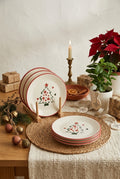 New Year Pine Tree Cake Plate Set of 6 – 19 cm