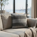 Istanbul Grey Black Square Cushion Cover | 45x45 cm
