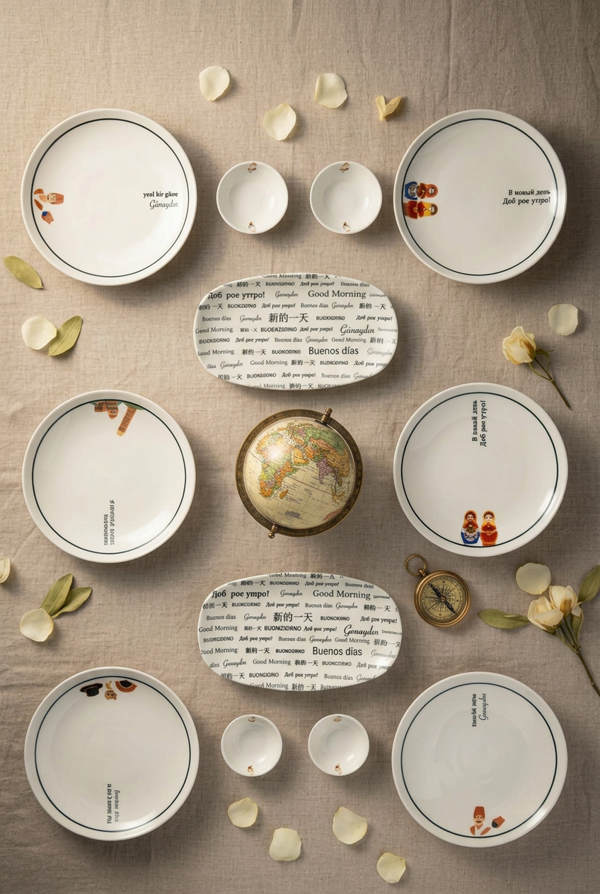 We are The World - 14 Piece Breakfast Set Morning
