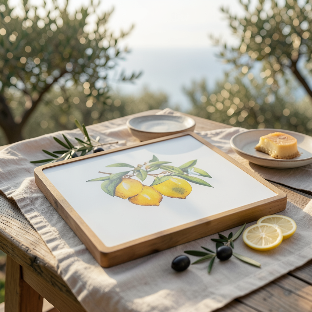 Imroz Lemon Square Tray Large 30 cm
