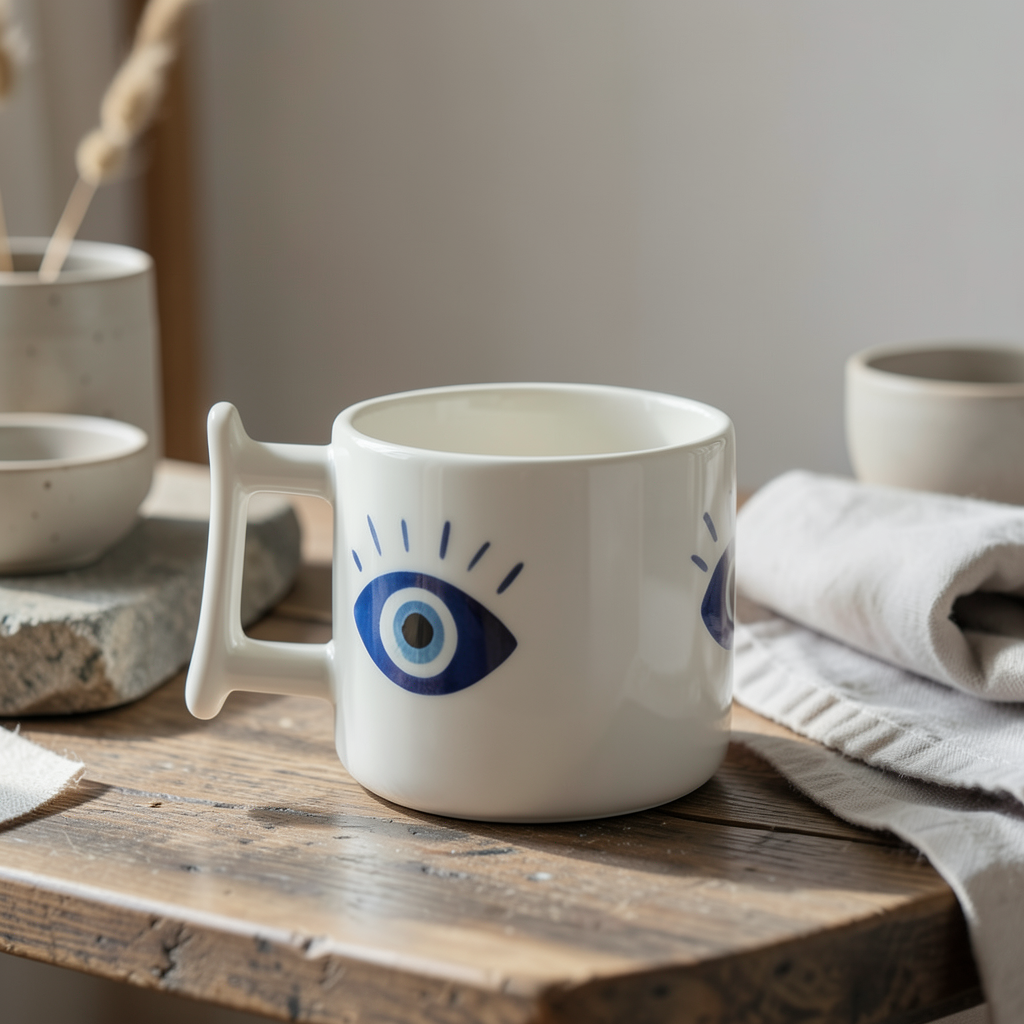 Handmade Evil Eye Mug – Anatolian Collection 350 Ml