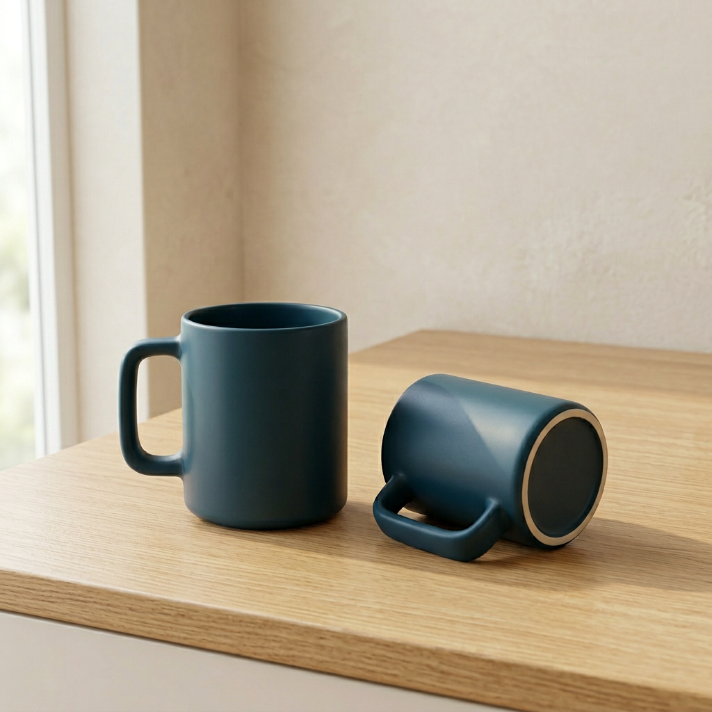 Petrol Blue Mug Set (2 pcs) – Istanbul Edition 300 ml