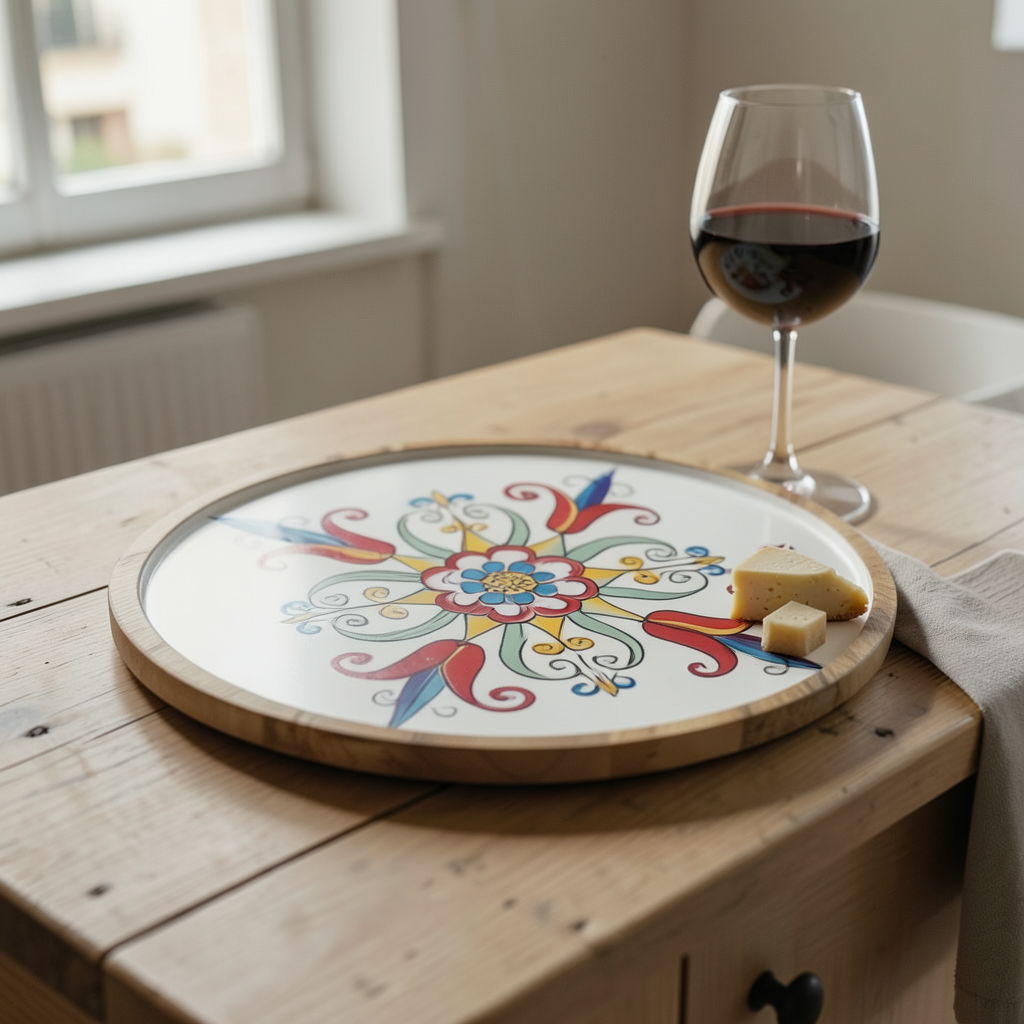 Porto Collection – Acacia Round Serving Tray 30 cm