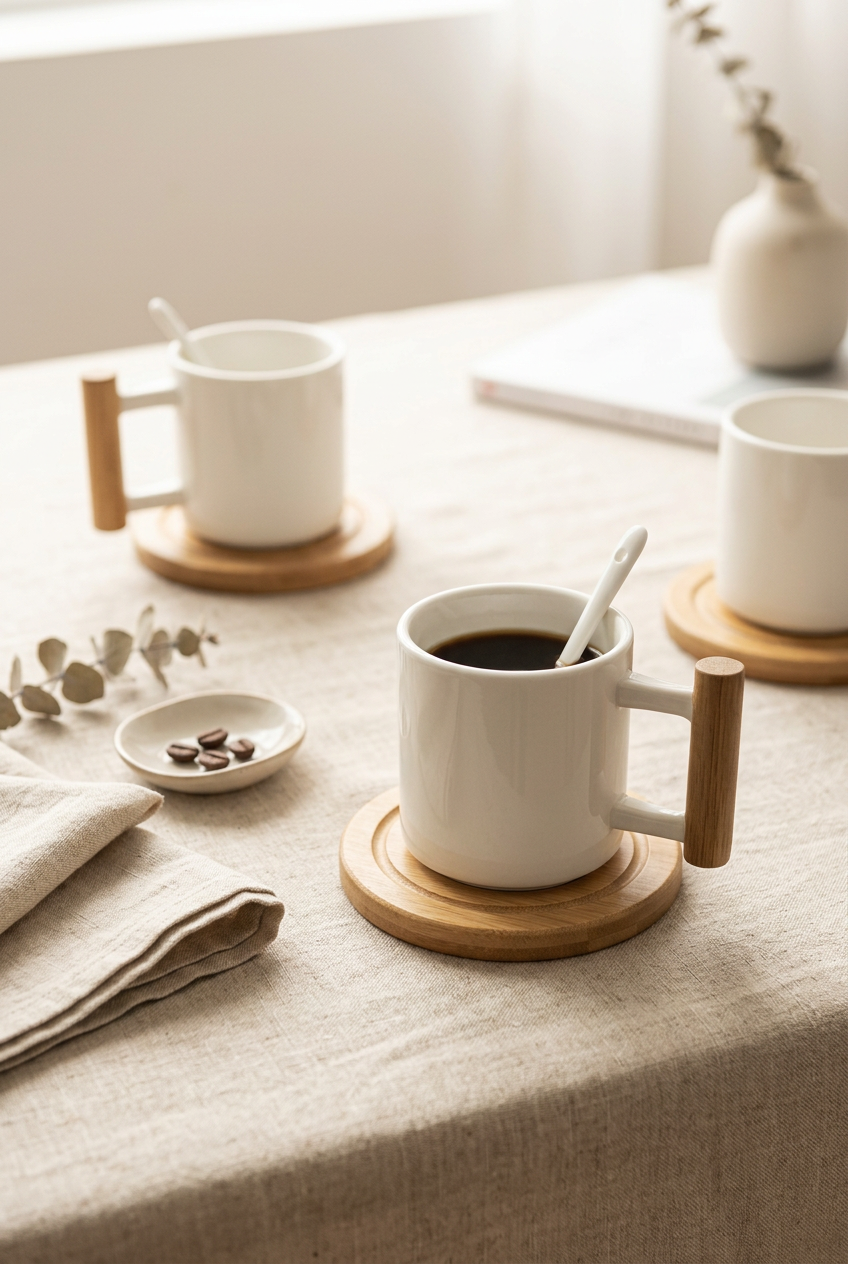 Naturelle - 12 Pcs Mug Set Porcelain