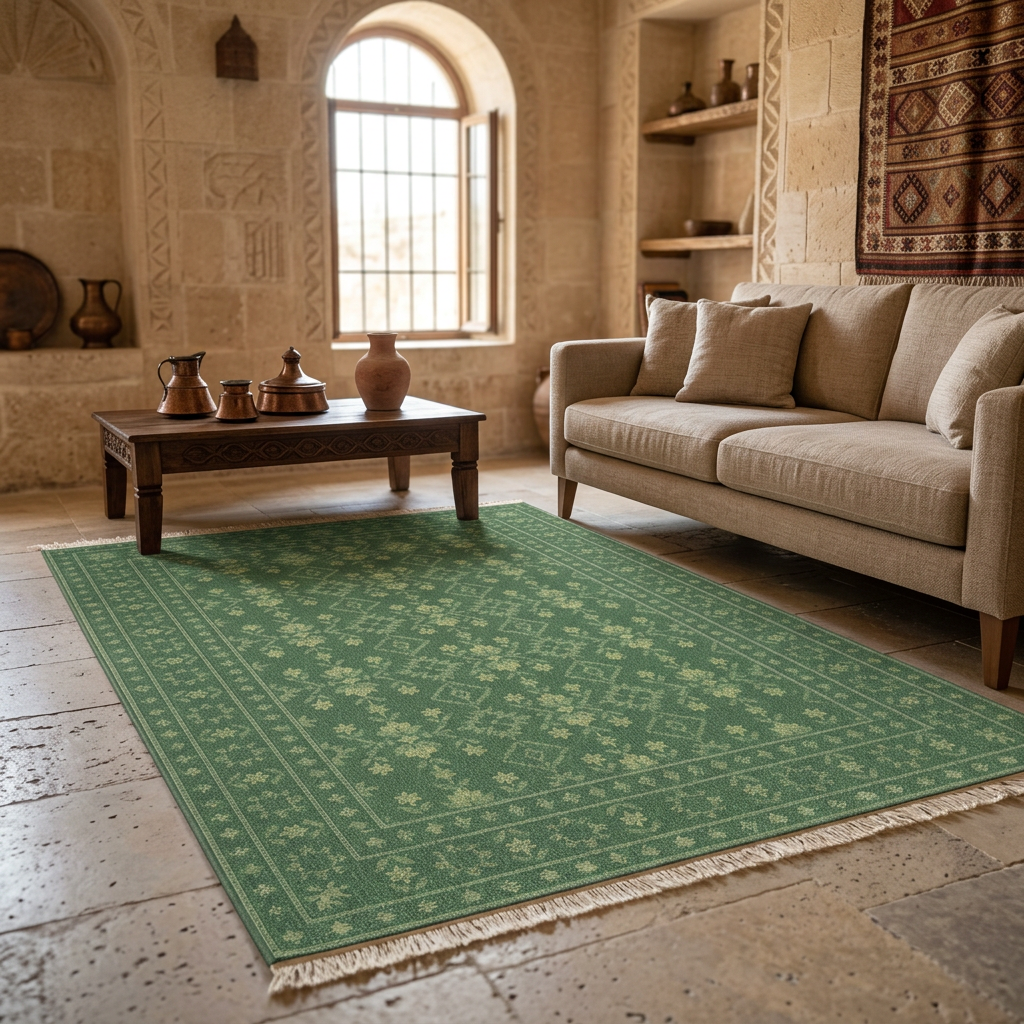 Heritage Pattern Rug – Cappadocia Green Collection | 120x180 cm