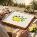 Imroz Lemon Square Tray Large 30 cm