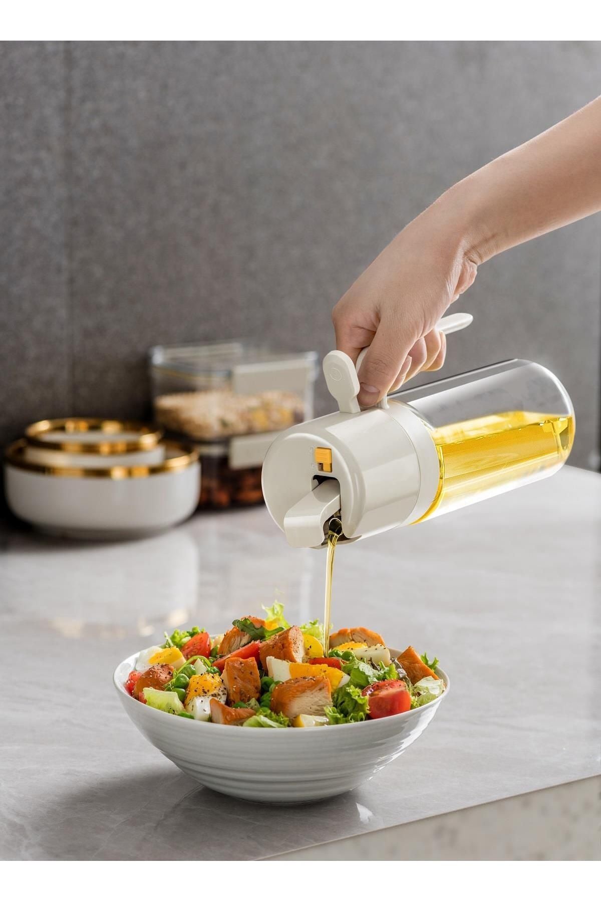 Pinmoo Prachic 2-in-1 Olive Oil Dispenser Bottle 550ml