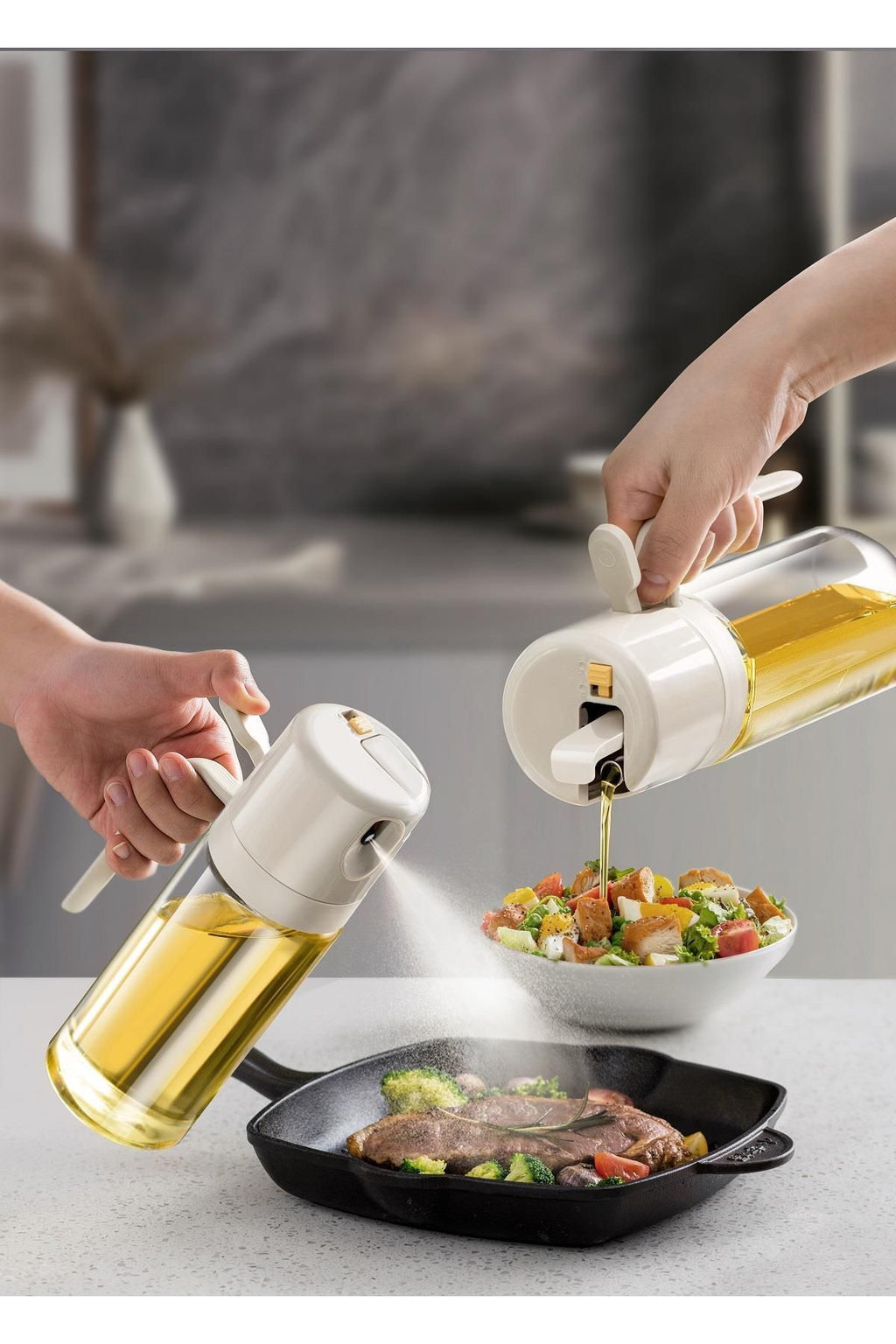 Pinmoo Prachic 2-in-1 Olive Oil Dispenser Bottle 550ml