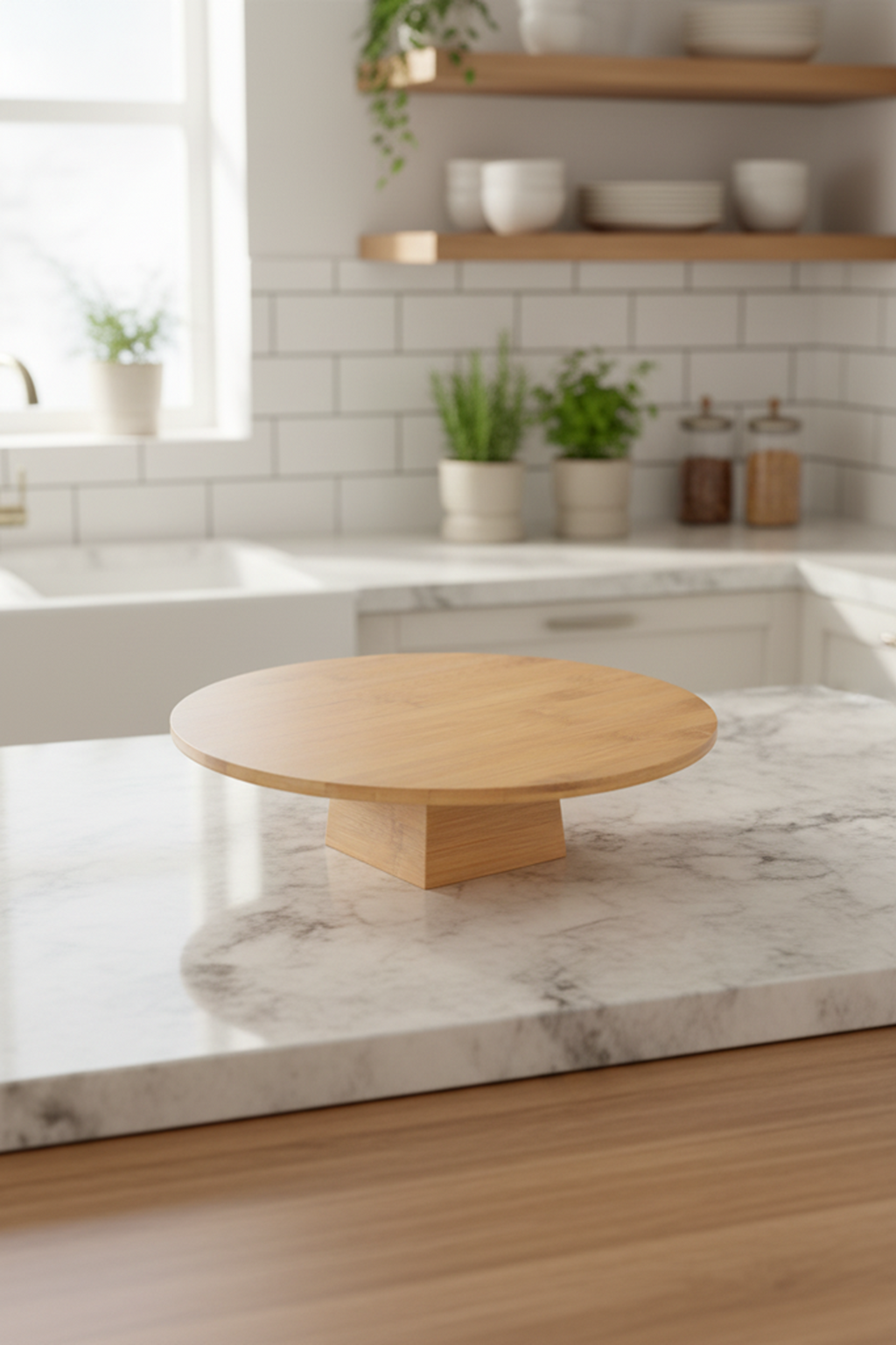 Rafael - Footed Serving Board Round 30*9 cm