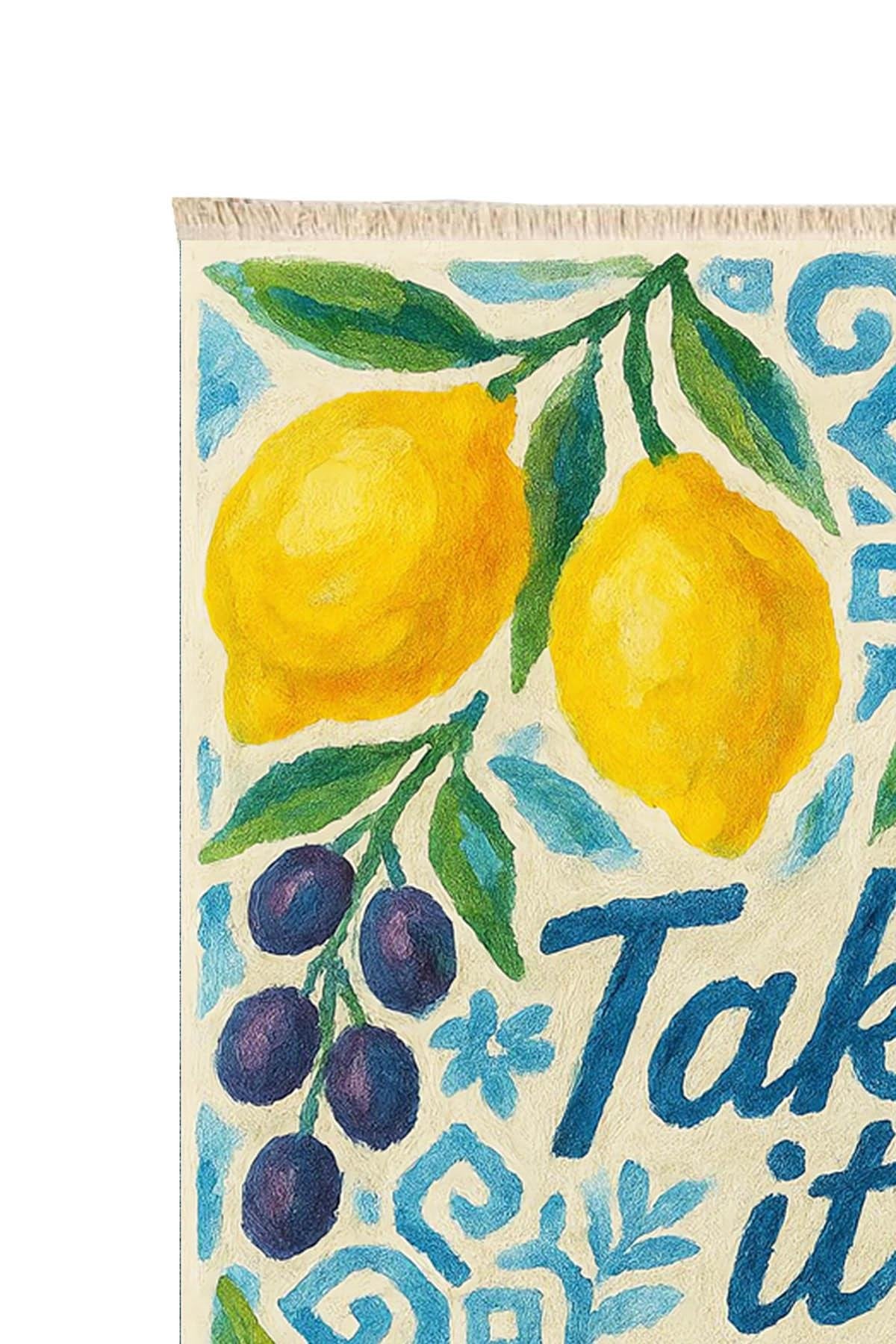 Take it Easy Print Woven Base Rug  120*180 cm  – Izmir Collection