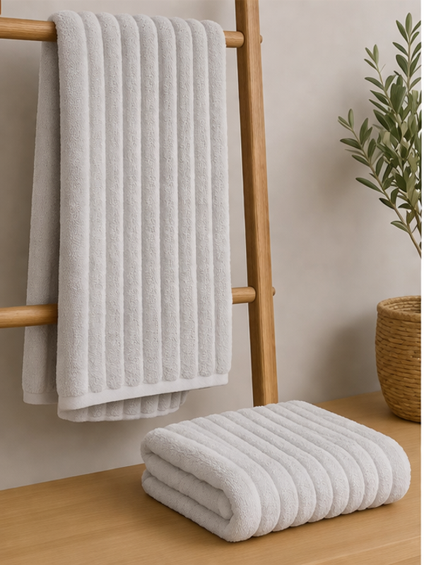 Turco Stone Grey Bath Towel 75x150 cm – 550 GSM 100% Cotton