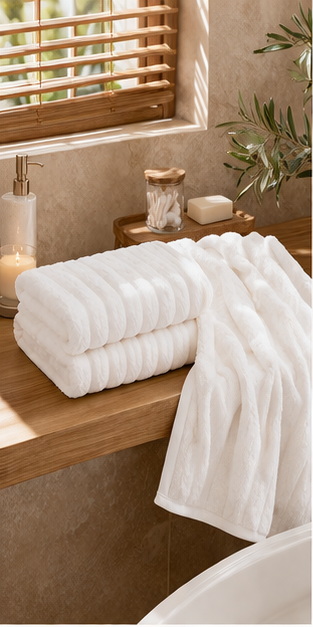 Turco Pure White Bath Towel 75x150 cm – 550 GSM 100% Cotton